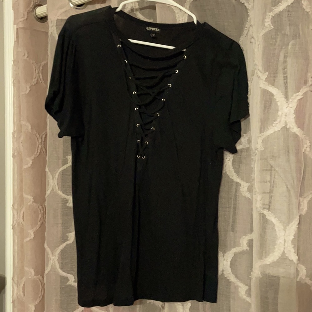 Express lace up front T shirt